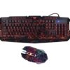 Combo Gamer J10: Teclado Retroiluminado Tricolor + Mouse Gamer Luminoso (Padrão Russo)