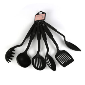 Set de utensilios de cocina con espátula y cuchara para sartenes antiadherentes
