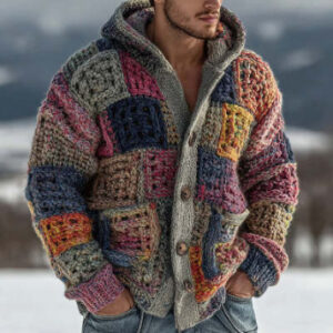 Chaqueta de forro polar con capucha y cremallera de estilo americano