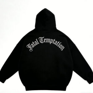 Sudadera con capucha de corte ancho y estampado estilo hip-hop